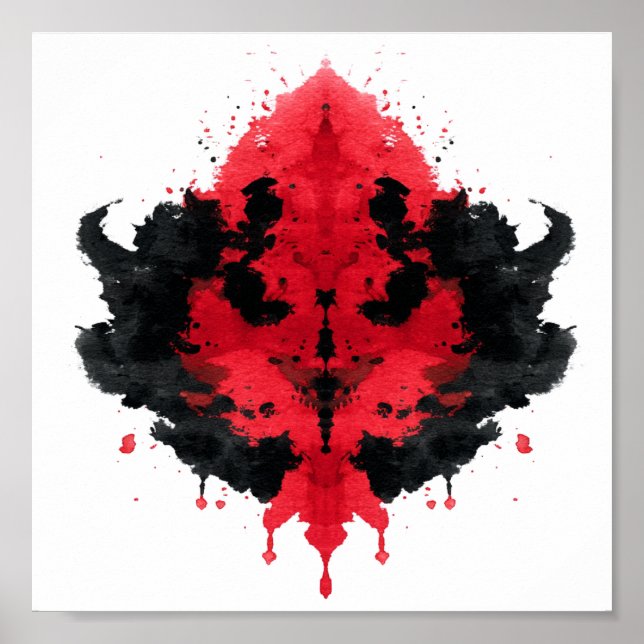 Poster Teste de Inkblot Rorschach. Não me chame de louca (Frente)