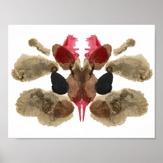 Póster Teste de Inkblot Rorschach. Não me chame de louca (Frente)