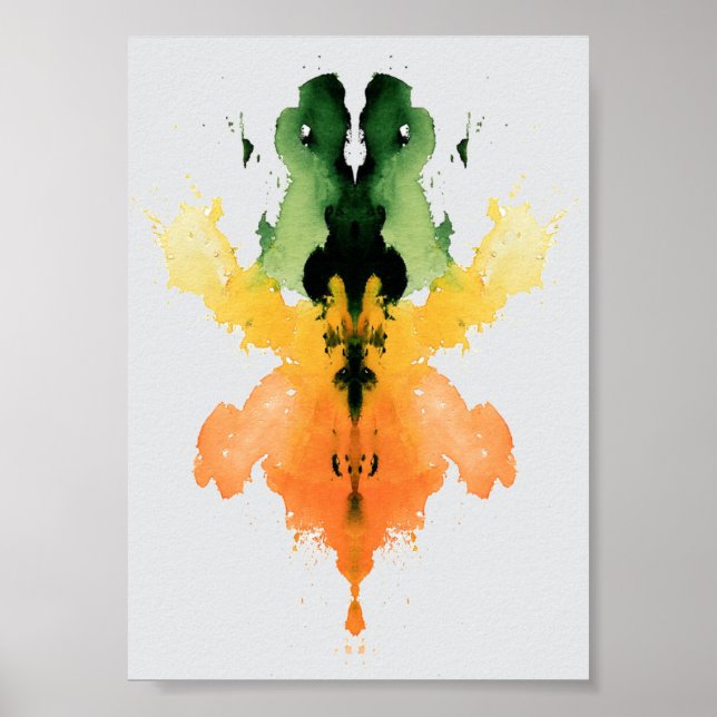 Poster Teste de Inkblot Rorschach. Não me chame de louca (Frente)
