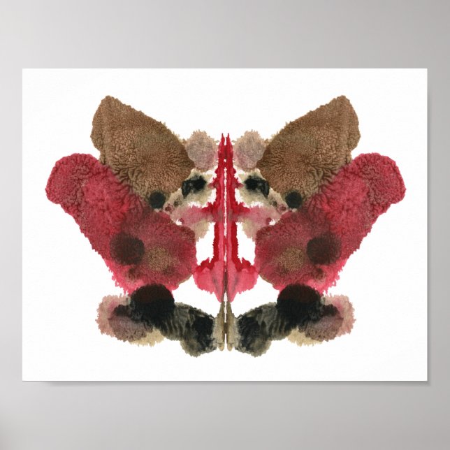 Poster Teste de Inkblot Rorschach. Não me chame de louca (Frente)