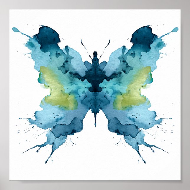 Poster Teste de Inkblot Rorschach. Não me chame de louca (Frente)