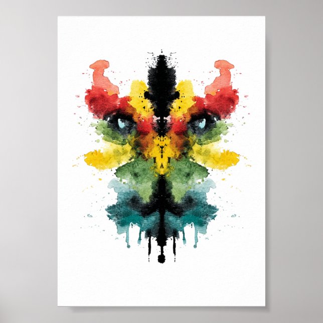 Poster Teste de Inkblot Rorschach. Não me chame de louca (Frente)