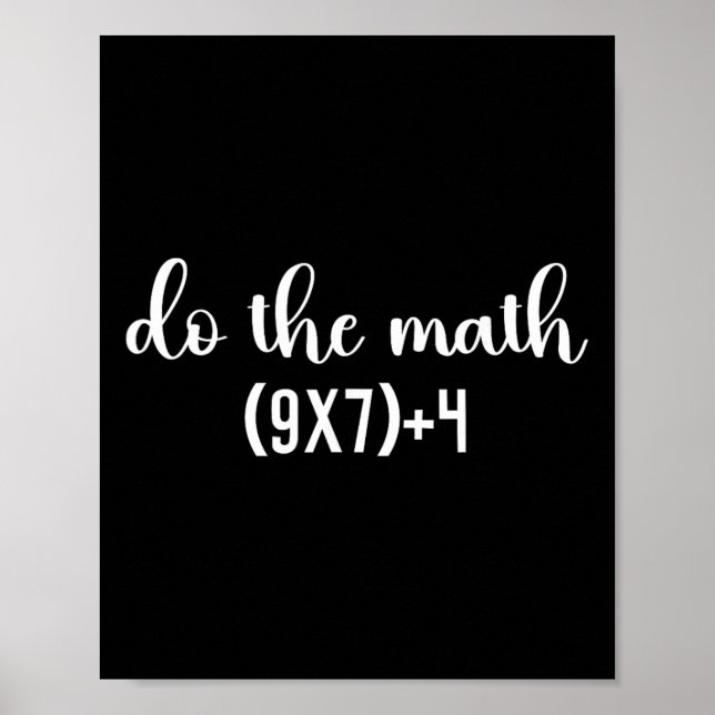 Poster Teste de Matemática Engraçado Faça o Professor de  (Frente)
