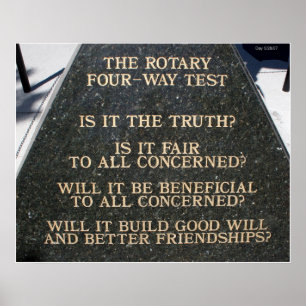 Póster Teste de quatro vias giratório