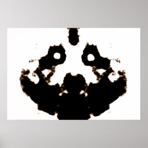 Poster Teste de Rorschach de um cartão da mancha da tint