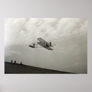 Poster Teste de Voo de Planador Aviação Irmãos Wright