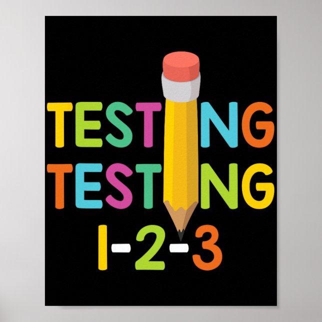 Poster Teste do professor no dia 1-2-3 (Frente)