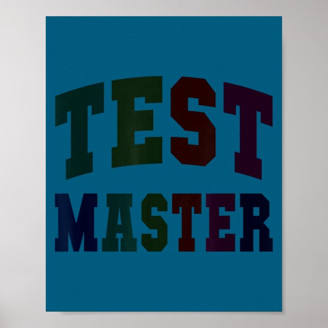 Poster Teste engraçado mestre dia de teste modo professor (Frente)