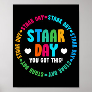Poster Teste Engraçado Modo STAAR Day No Teste De Profess