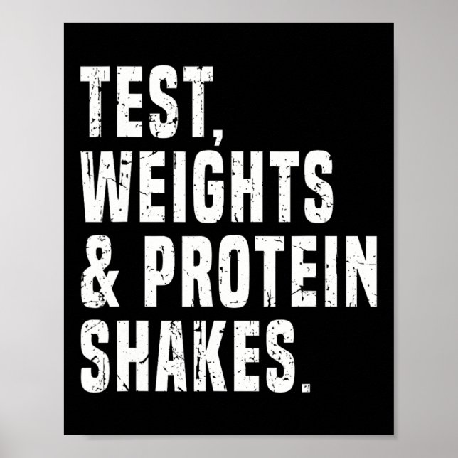 Poster Teste Funny Testosterona Teste Esteroide Humor Bod (Frente)