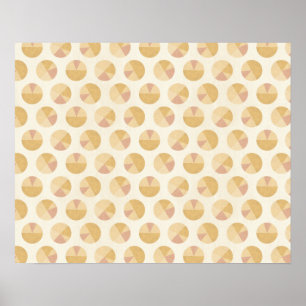 Poster Teste padrão alaranjado do círculo de etapa   de