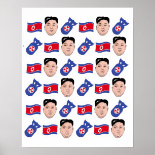 Póster Teste padrão do Un de Kim Jong -