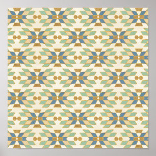 Póster Teste padrão tribal exterior de etapa   de Geo