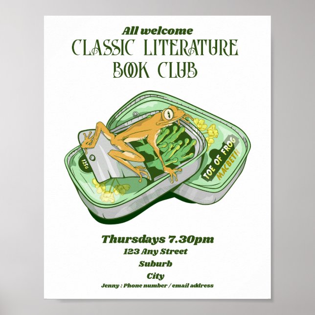 Poster Testemunhas do Clube do Livro Shakespeare Macbeth (Frente)