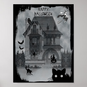 Poster Testemunhas e Morcegos Negros do Halloween