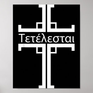 Poster Tetelestai Cristianismo Grego Citação de Jesus