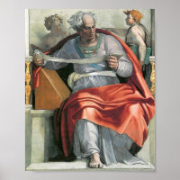 Teto da Capela Sistina - Profeta Joel Michelangelo