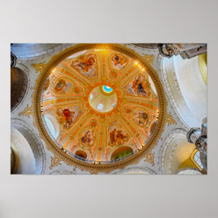Poster Teto da Cúpula da Frauenkirche, Dresden, Alemanha