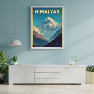 Poster Teto do Mundo – Viagens pelas Himalaias Vintage