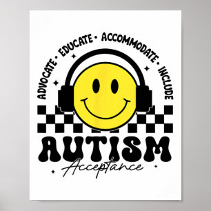 Poster Teto Especial de Educação de Consciência Autismo