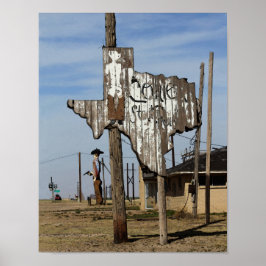 Póster Tex e Texas Sign