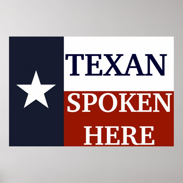 Poster Texan Falado Aqui (Frente)