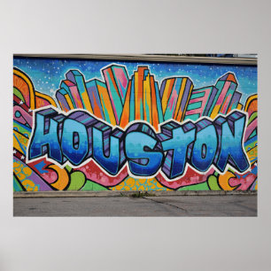 Poster Texas - Arte na Rua Houston
