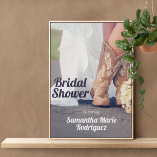 Poster Texas Bride no Chá de panela Boots