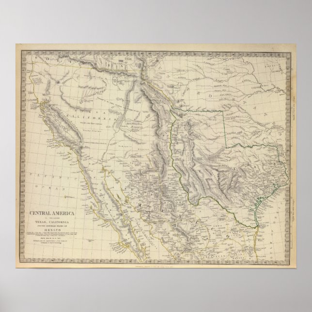 Póster Texas, Califórnia, México (Frente)