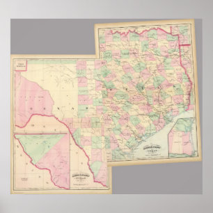 Póster Texas composto