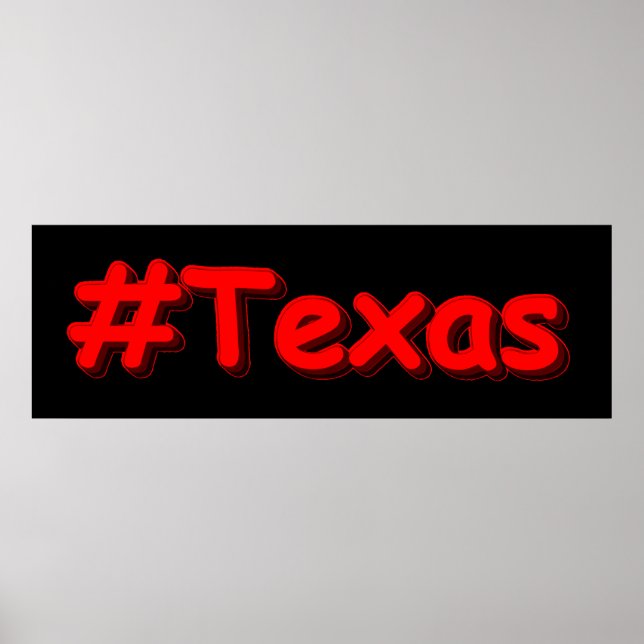 Poster "#Texas " Design bonito. Comprar Agora (Frente)