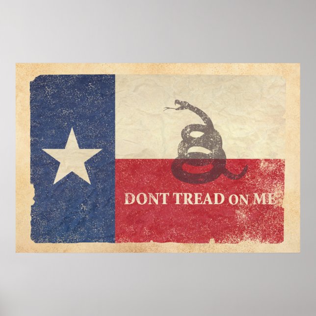 Poster Texas e Gadsden Flag (Frente)