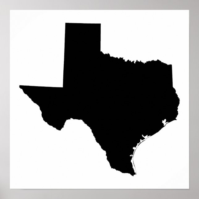 Póster Texas em preto e branco (Frente)