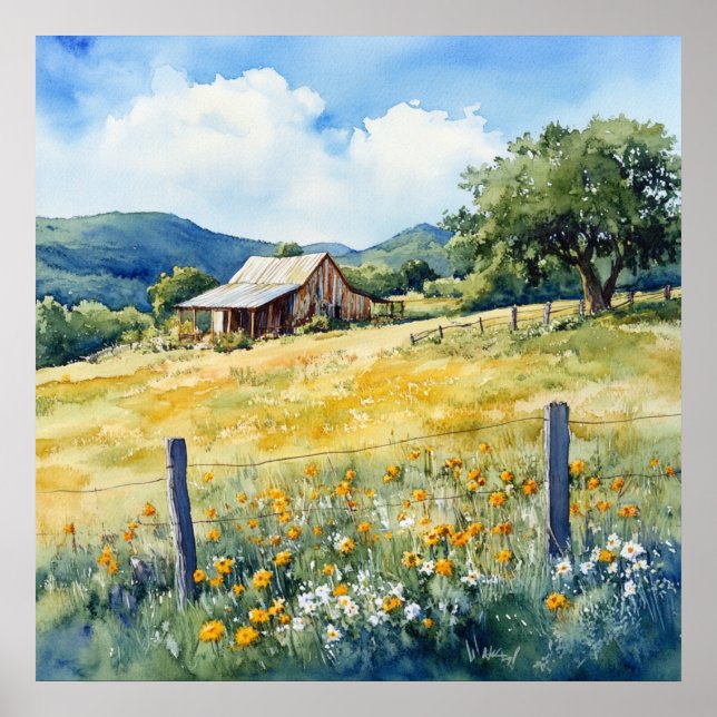 Poster Texas Hill Country (Frente)