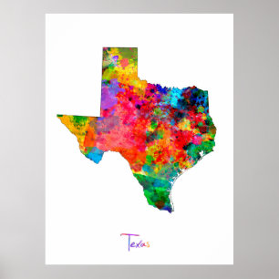 Poster Texas Map