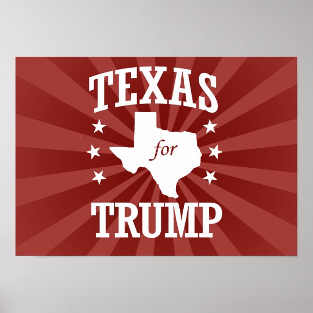 PÓSTER TEXAS PARA TRUMP (Frente)