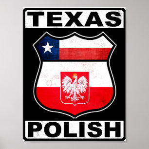 Póster Texas Polonês Americano