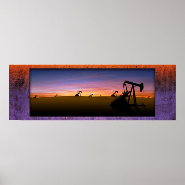 Póster Texas Pump Salta Sunset (Frente)