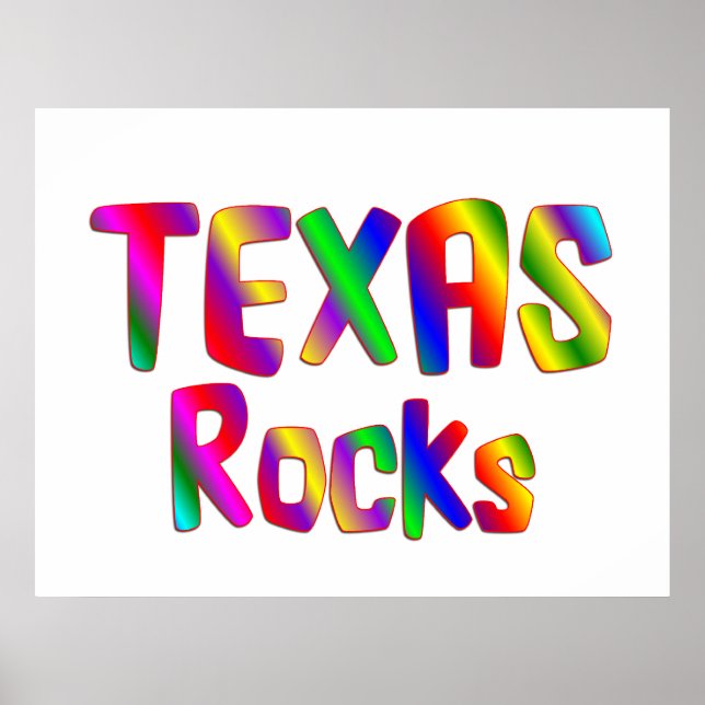 Póster Texas Rocks (Frente)
