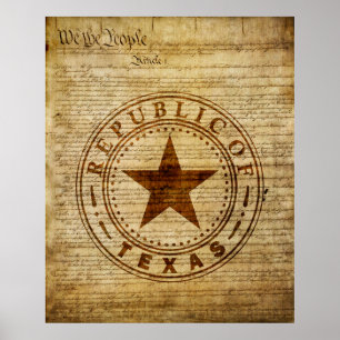 Póster Texas Seal de 1836