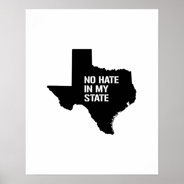 Poster Texas: Sem Ódio No Meu Estado (Frente)