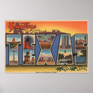 Póster Texas (Terra do pioneiro moderno)