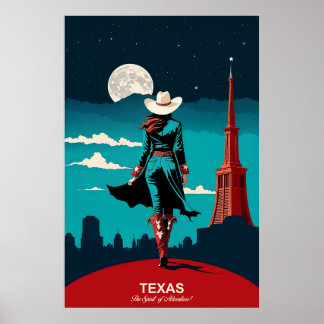 Poster Texas Viagem: O Espírito de Adventure Viagem Poste