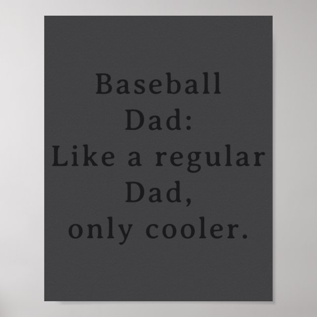 Poster Text Funny Dad Baseball  (Frente)