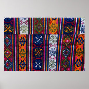 Póster Têxtil do Butão