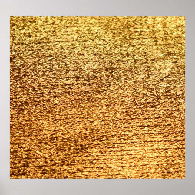Poster Têxtil ouro: fundo macro glamouroso. (Frente)