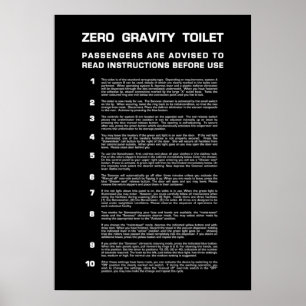 Poster Texto branco do Cheio de Banho com Gravidade Zero
