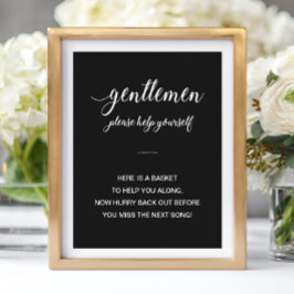 Poster Texto Branco sobre Casamento de Banheiro de Black 