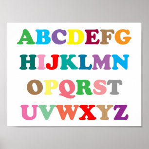 Póster Texto colorido da ABC