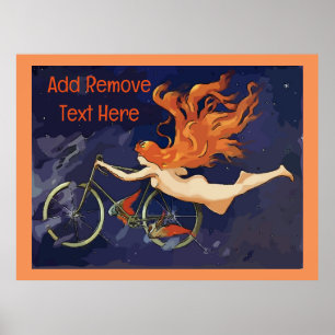 Poster Texto de Adicionar Anjo do Ciclo de Vintagem